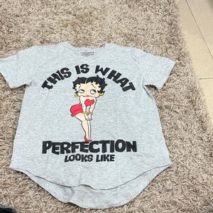Betty Boop Gray Tee with Red Accents